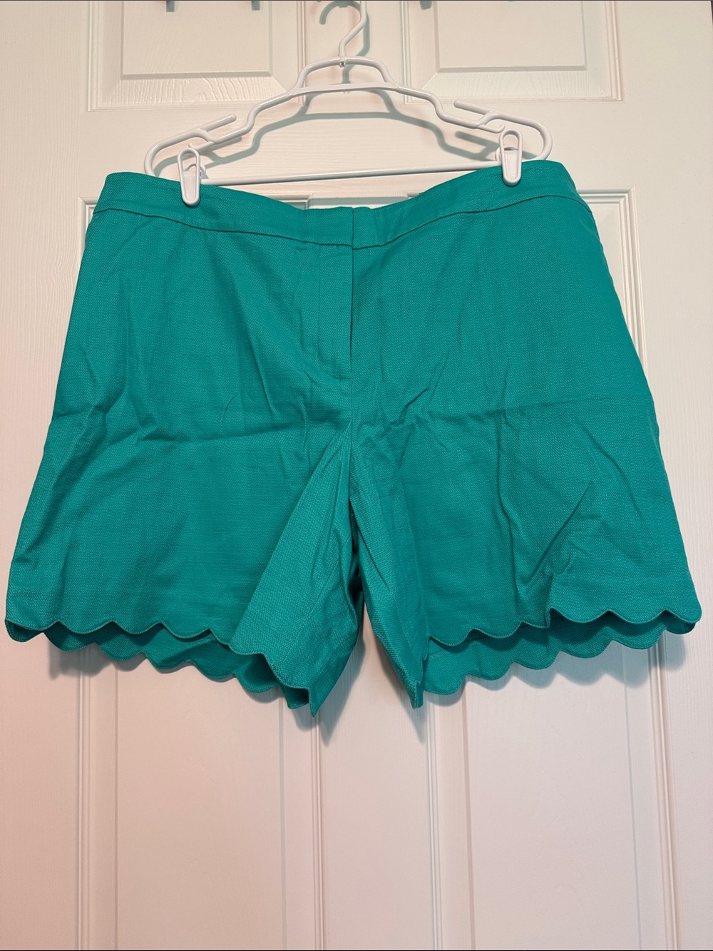 Talbots Teal Scalloped Hem Shorts